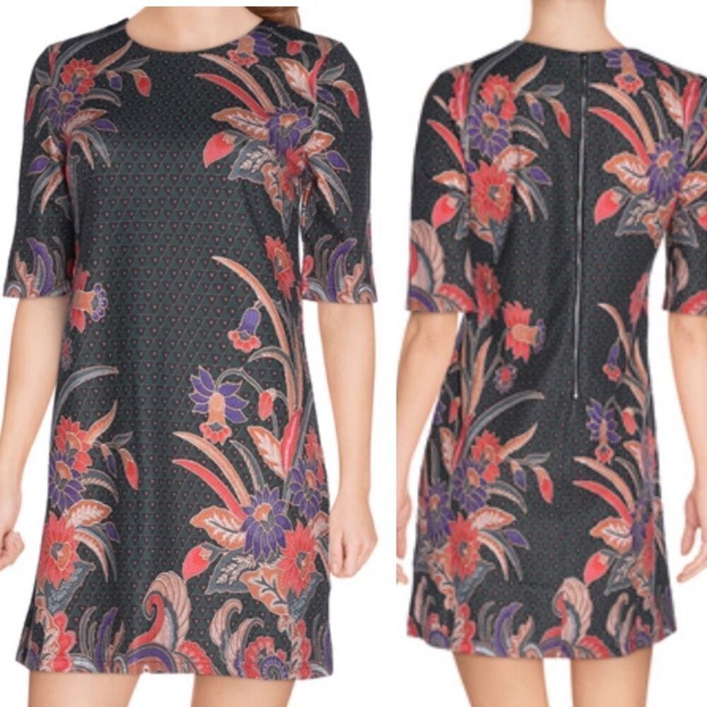 Molly Bracken Floral Shift Dress Size Medium